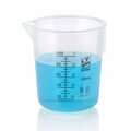 Globe Scientific 100mL Beaker, Diamond Essentials, Griffin Style, Low Form, Printed Graduations, PP, 12PK 3650-100